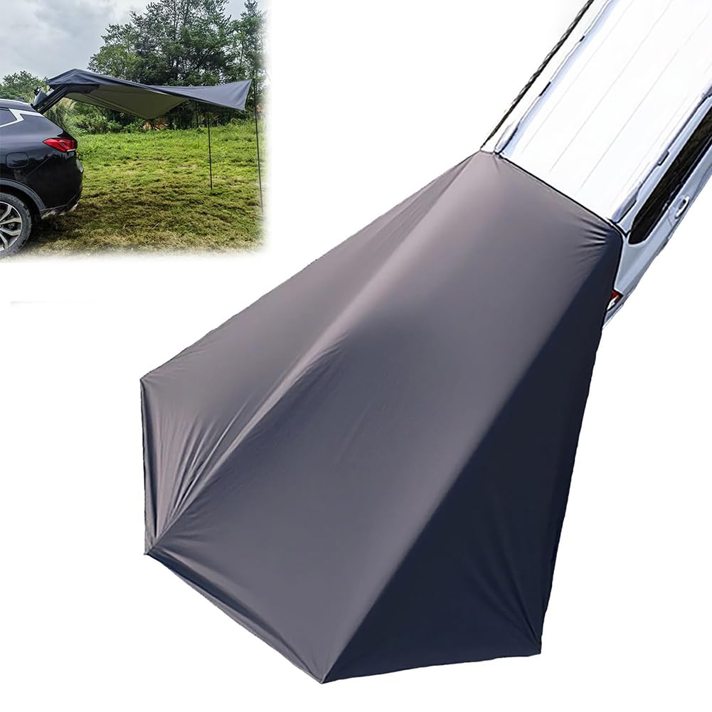 LXCMQL Car Tent for Citroen C5 Aircross C5X C3XR C4 Elysee VTS, Waterproof Outdoor Car Rear and Side Awning Shelter for Car Camping with Windproof Ropes and Suction Cups