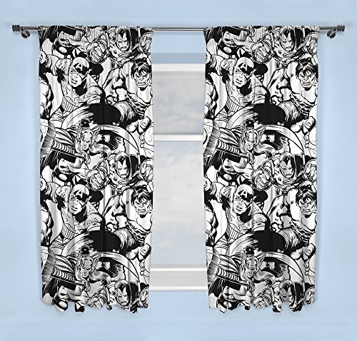 Marvel Comics Crop | Childrens Bedroom 72 Inch Curtains | Perfect For Any Boys Bedroom