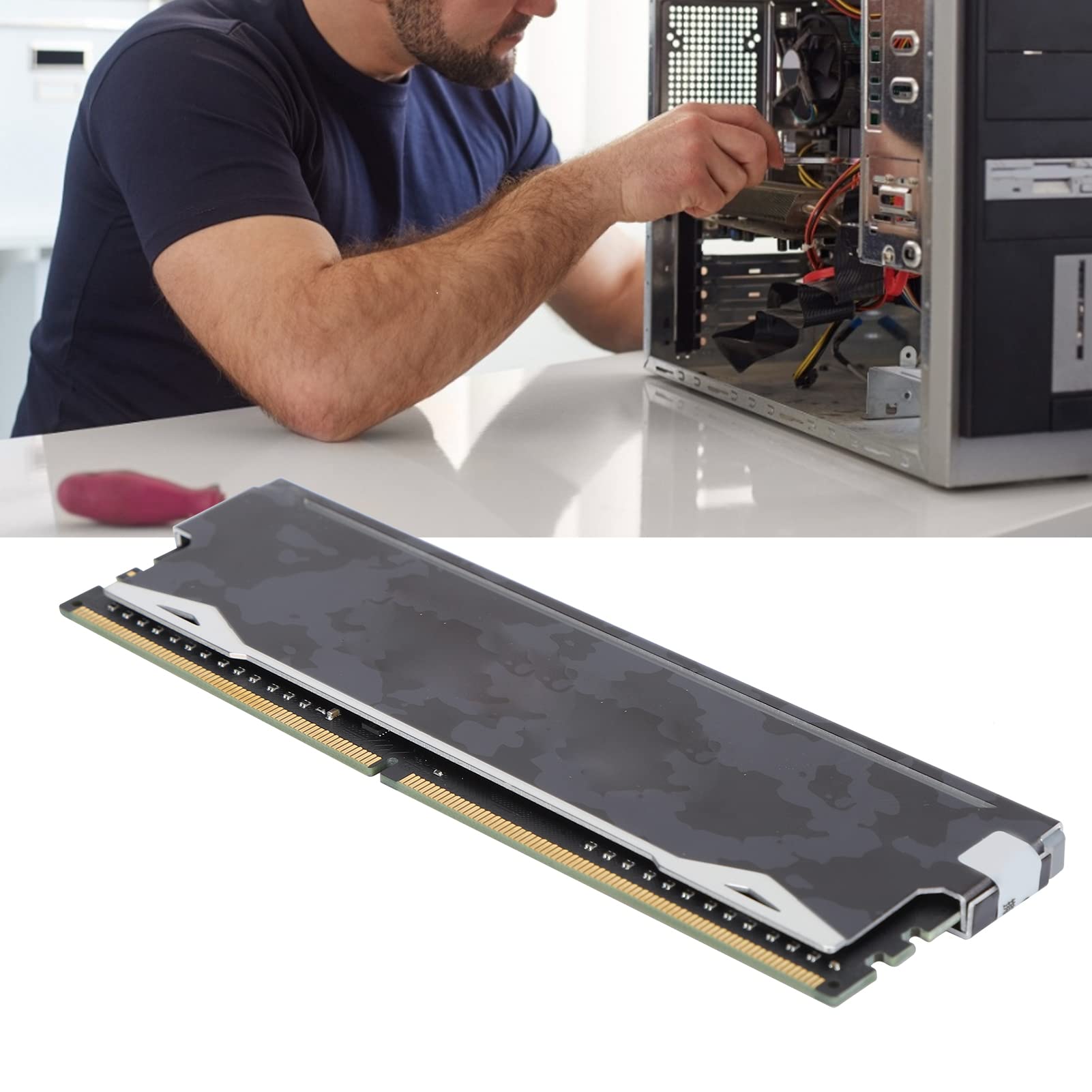 Pamięć RAM DDR4 16 GB o Wysokiej Wydajności do Komputerów Stacjonarnych do gier. Rozpraszanie Ciepła z Czystego Aluminium (16GB)