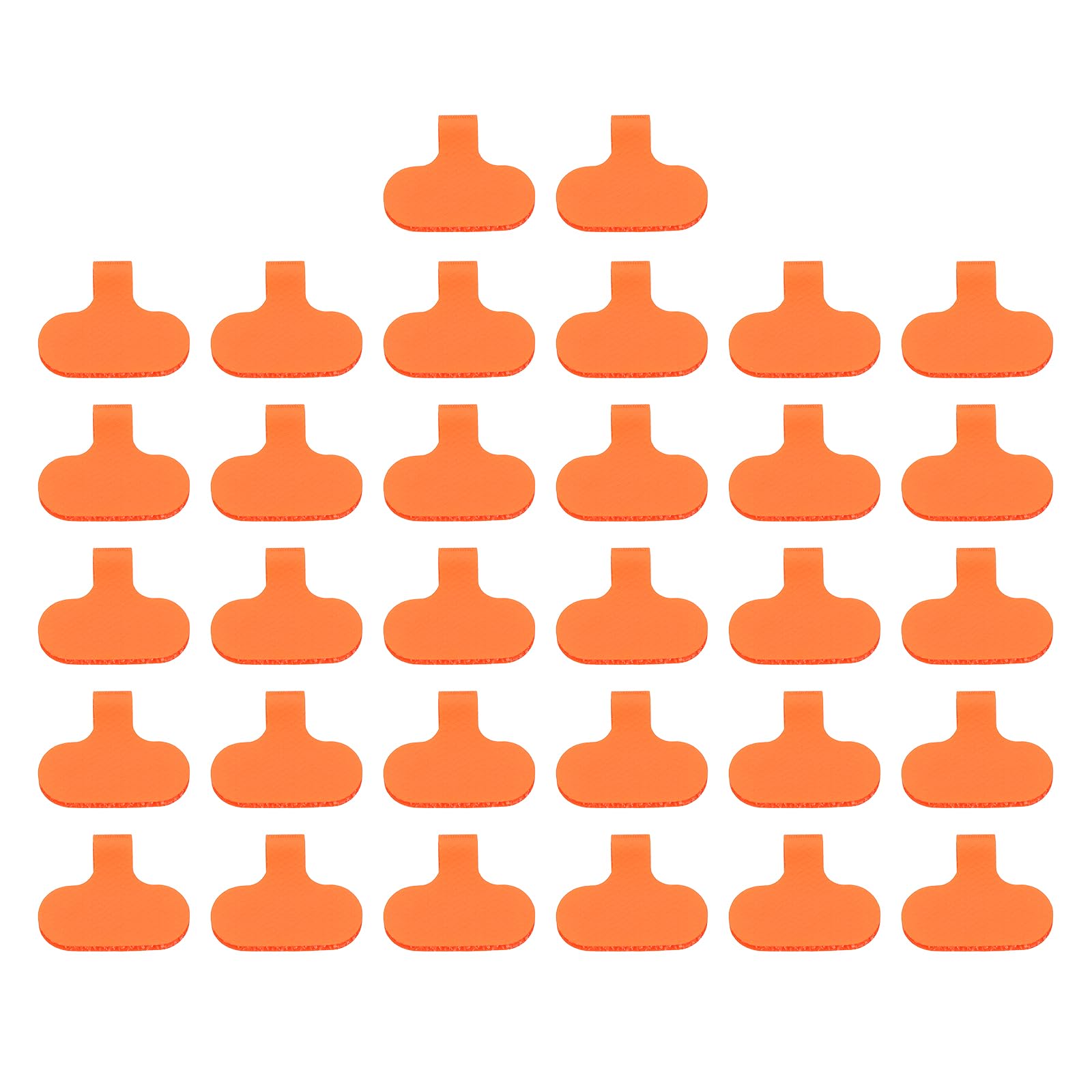 PATIKIL 2.4 x 1.5 Inch Cable Labels, 32 Pcs Electronic Cable Identification Tags Nylon Write on Wire Labels Oval Cord Tags Labeling for Electronics Management Organization, Orange
