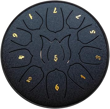 6-Inch 11-Tone Rain Drum Outdoor Garden Rain Drum Waterproof Music Rain Drum Forget Friends Drum Adult Handheld Drum,A