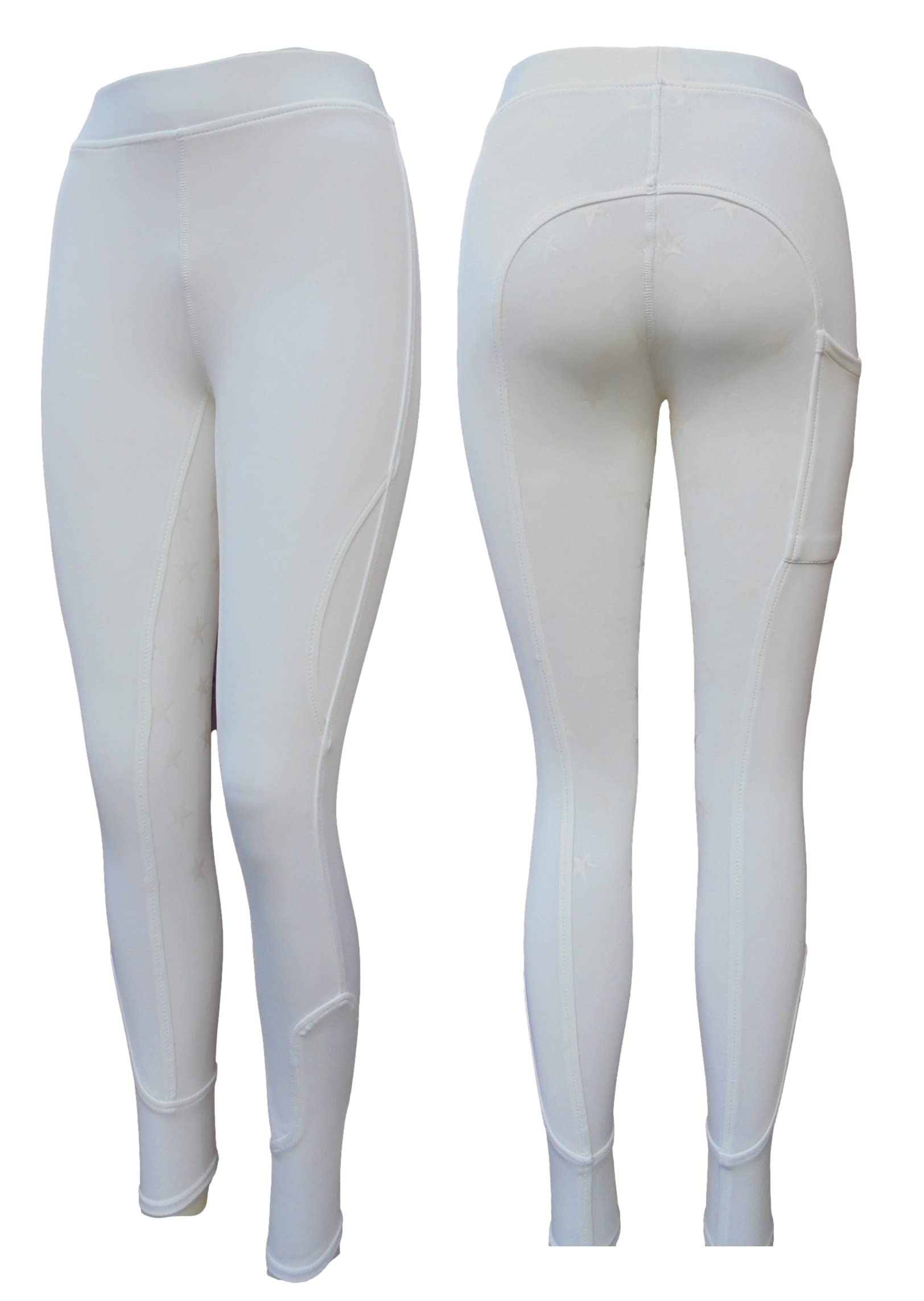 Collants d'équitation en silicone avec poche pour enfant Motif étoiles