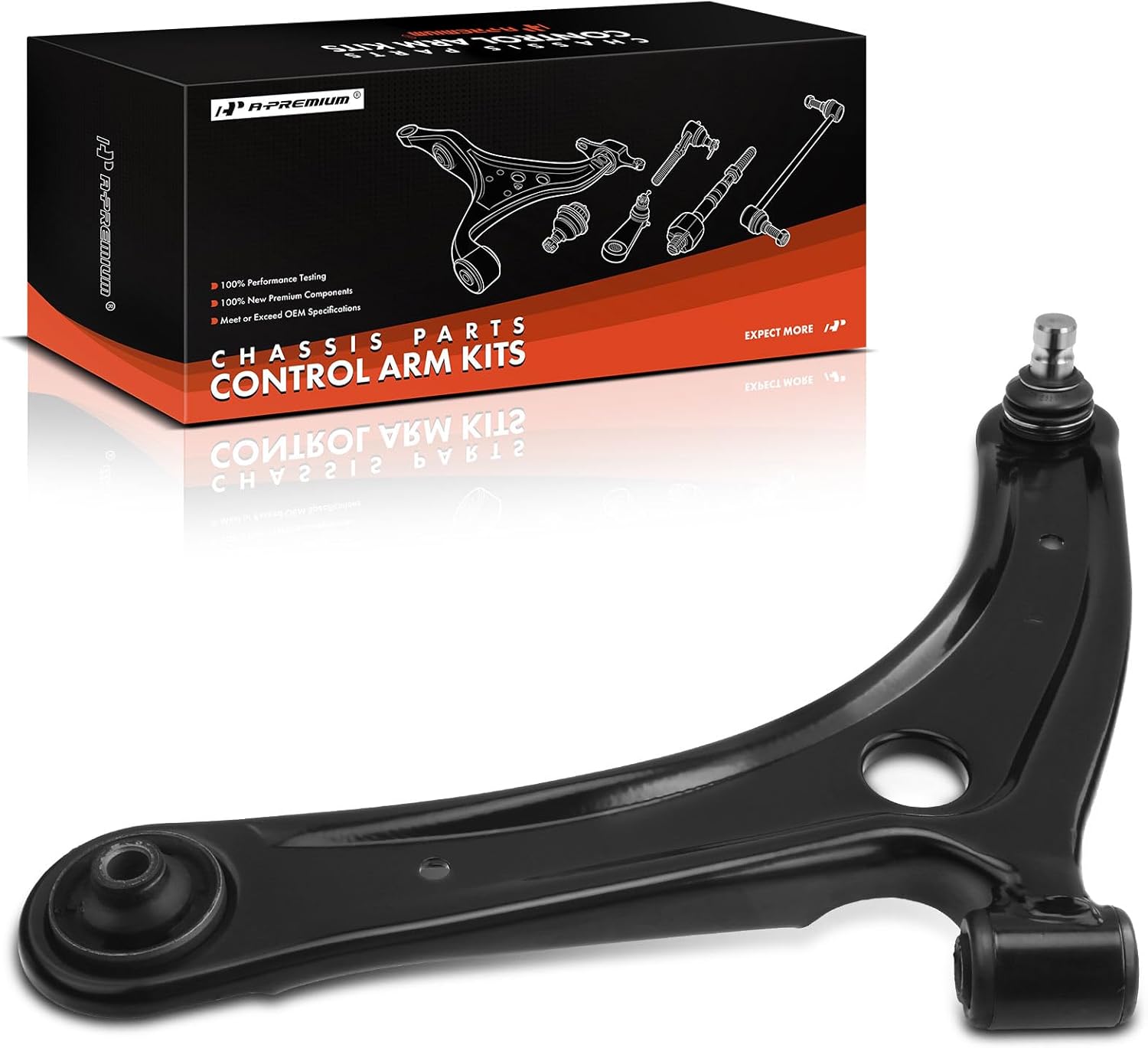 A-Premium Front Left Lower Control Arm, with Ball Joint & Bushing, Compatible with Jeep Compass 2007-2017, Patriot 2007-2017, Dodge Caliber 2007-2012