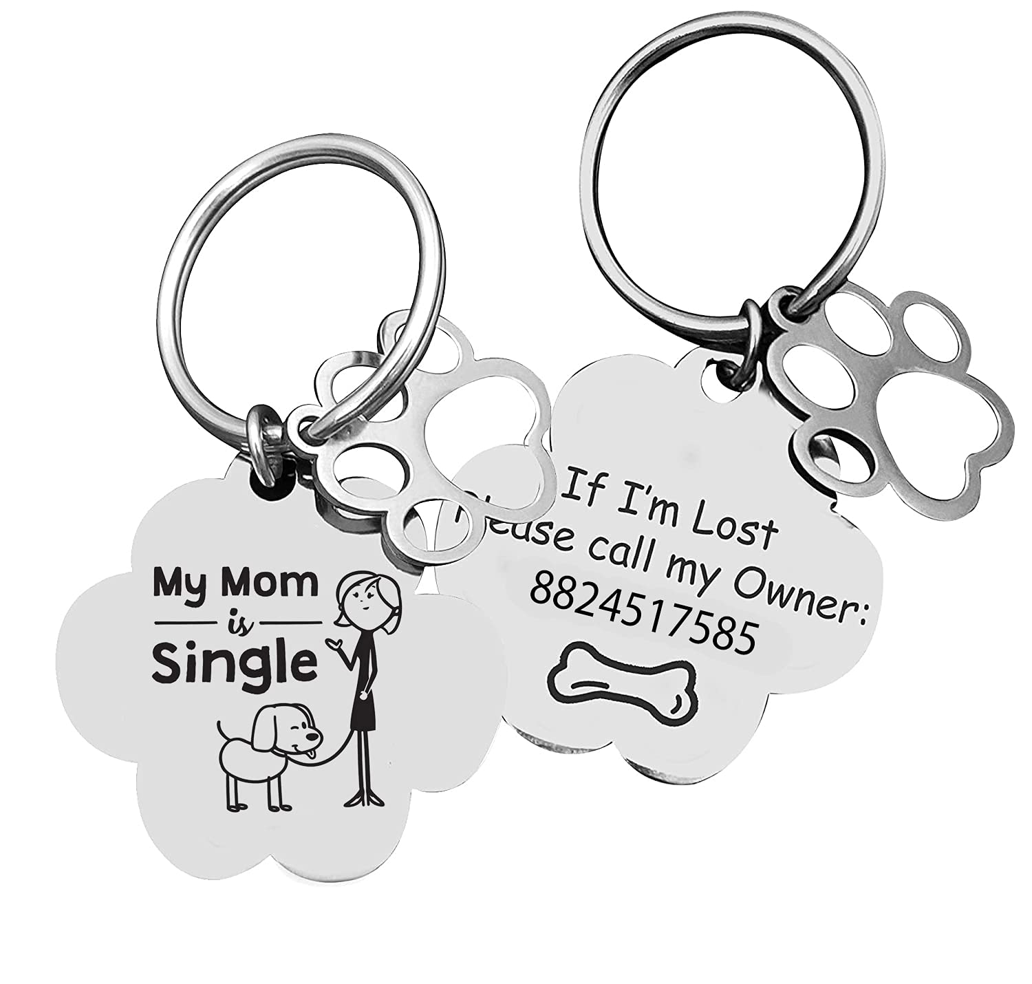 Petsaviour Paw Stainless Steel Personalized Metal Tag Your Smart Pet Tag for Pet Dog and Cat Customised ID (25MM) (B09FHX7K98) Amazon Price History, Amazon Price Tracker