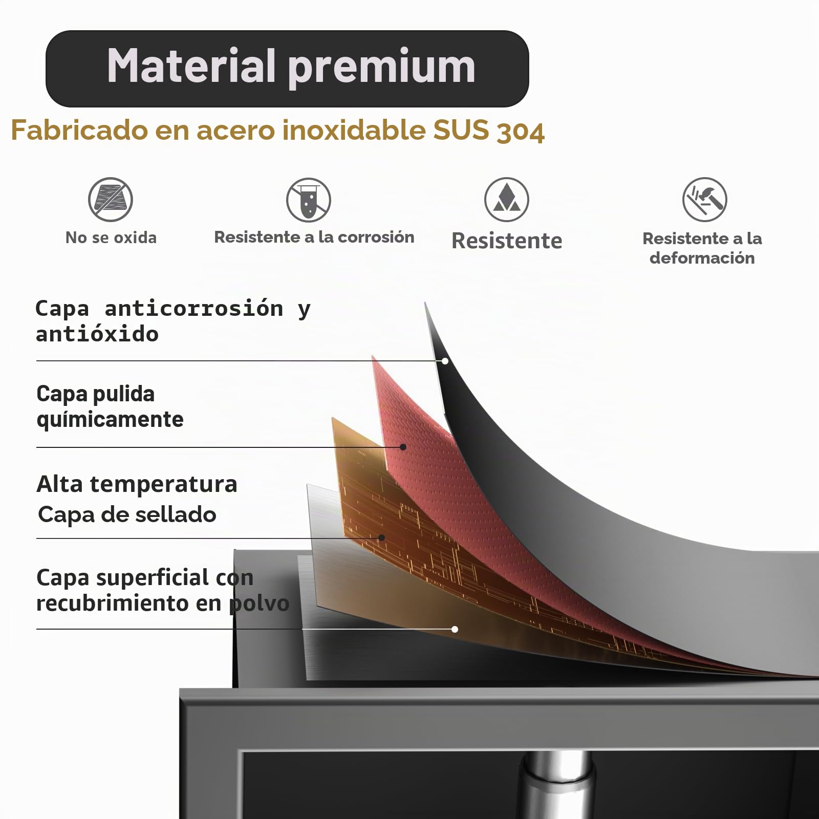 Portarrollos de baño empotrados de acero inoxidable, armario de baño con soporte para papel higiénico, soporte para papel higiénico con almacenamiento, 10 × 18 × 34 cm, negro