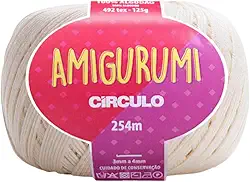 Círculo Fio Amigurumi Linha Novelo 254m 125g 8176 OFF WHITE - 100% Algodão Mercerizado