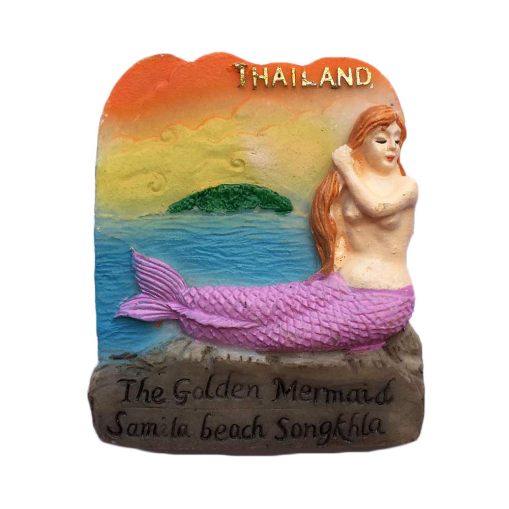 Muyu Magnet Mermaid 3D Thailand Fridge Magnet, Souvenir Gift Sticker, Home & Kitchen Decoration Thailand Refrigerator Magnet (Mermaid)