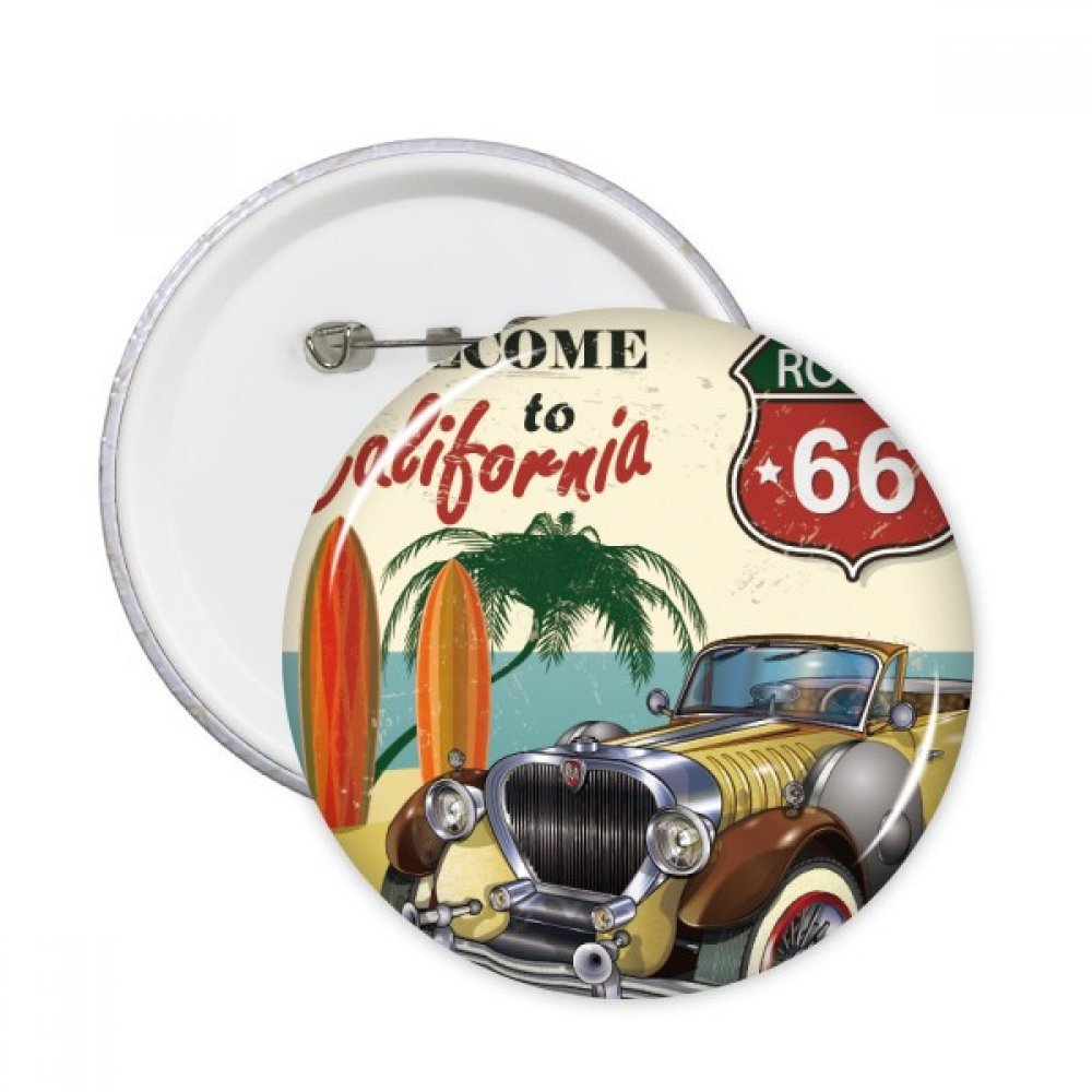 Badge bouton multicolore Classic Cars taille S avec attache épingle robuste - 3