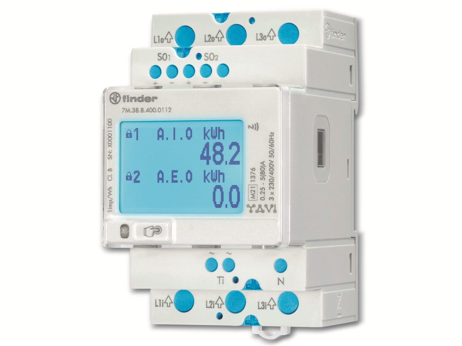 Finder Energiezähler 7M.38.8.400.0112