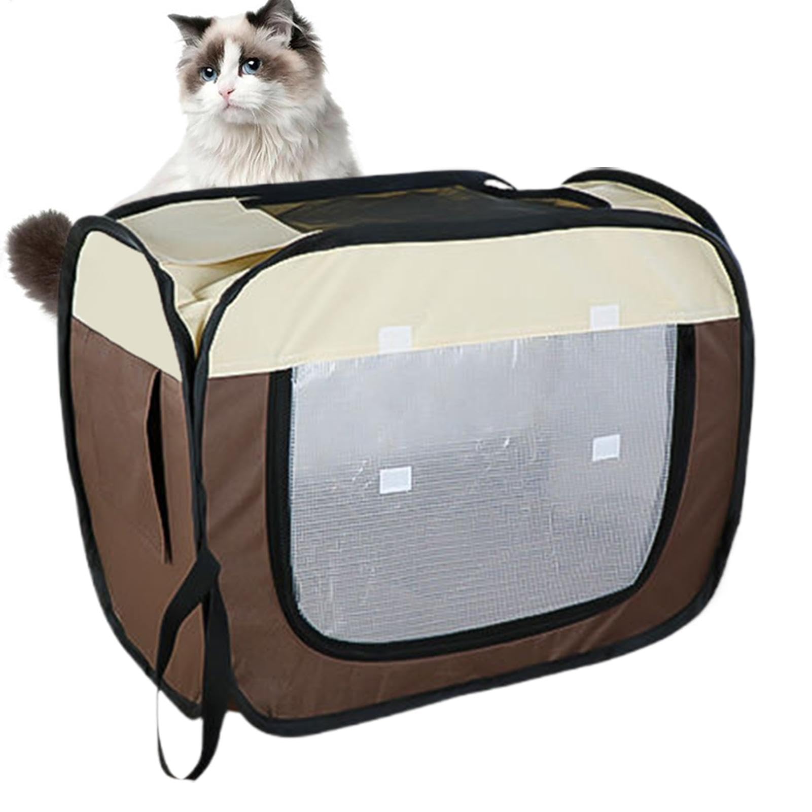 Caja de secado para mascotas de tela Oxford y casa portátil transpirable para gatos