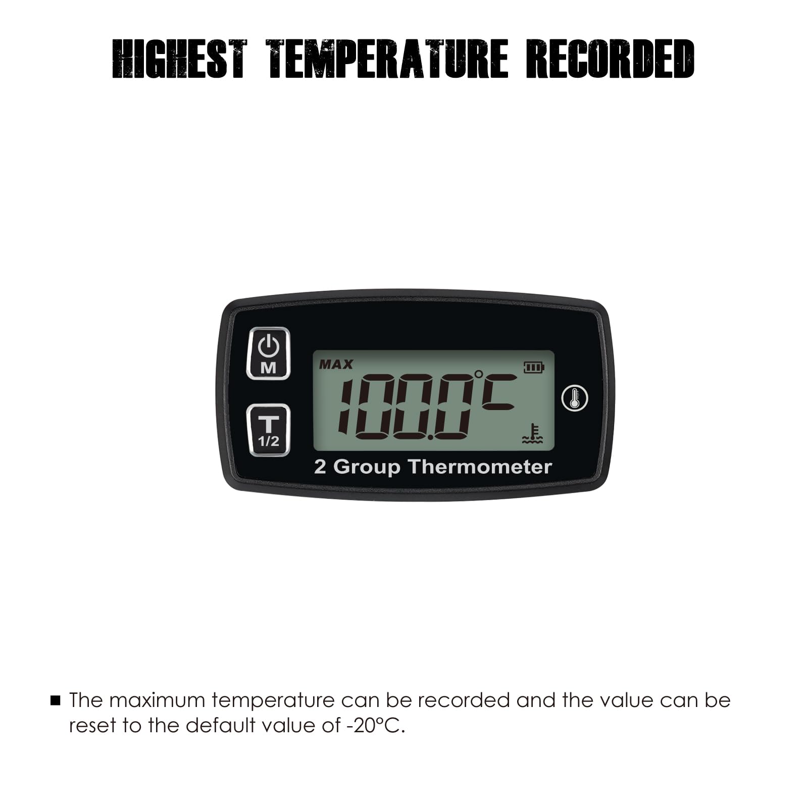 Il misuratore di temperatura digitale del motore con display LCD Taikemeti è stato progettato per misurare le temperature del motore come navi, tosaerba, motoseghe, ecc.
