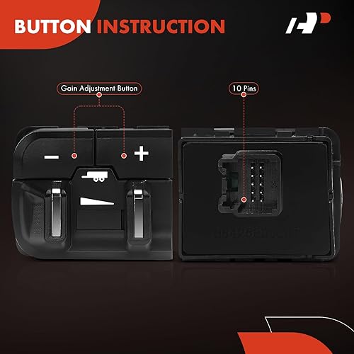 Miniatura 4 de A-Premium Módulo controlador de freno de remolque con kit de interruptor compatible con Ram 1500 2500 3500 4500 5500 2016-2018, 1500 Classic