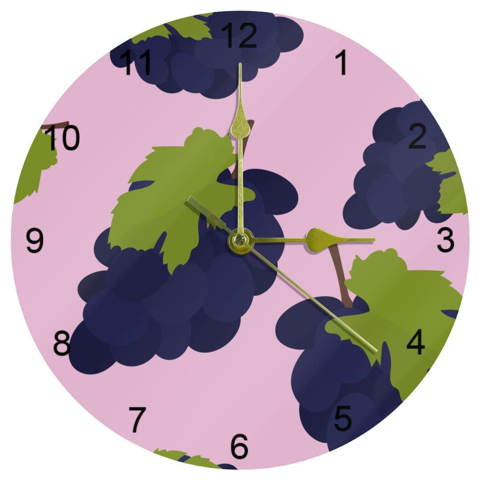 Horloge murale sans tic-tac silencieuse pour maison et cuisine