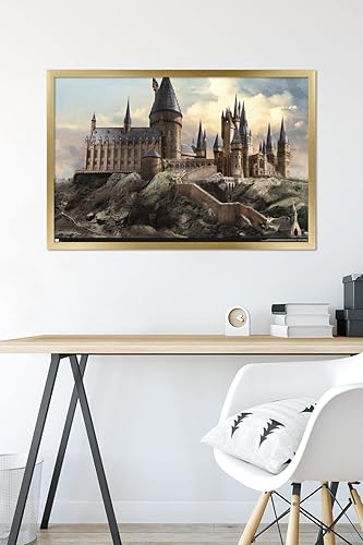 Vista 79 de Trends International The Wizarding World: Harry Potter - Póster de pared de Hogwarts at Sunrise, 22.375 x 34 pulgadas, versión premium sin marco