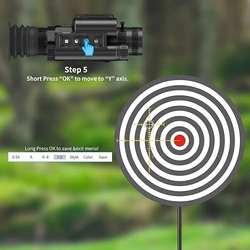 Miniatura 3 de Alcance digital de rifle de visión diurna/nocturna con telémetro - 1920 × 1080 HD, opciones de zoom 6.5 y 13X, IP67 impermeable, batería de 8 horas