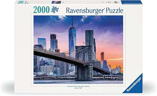 Ravensburger 16011 Skyline New York - Rompecabezas de 2000 piezas para adultos cada pieza es única la tecnología Softclick significa que las piezas