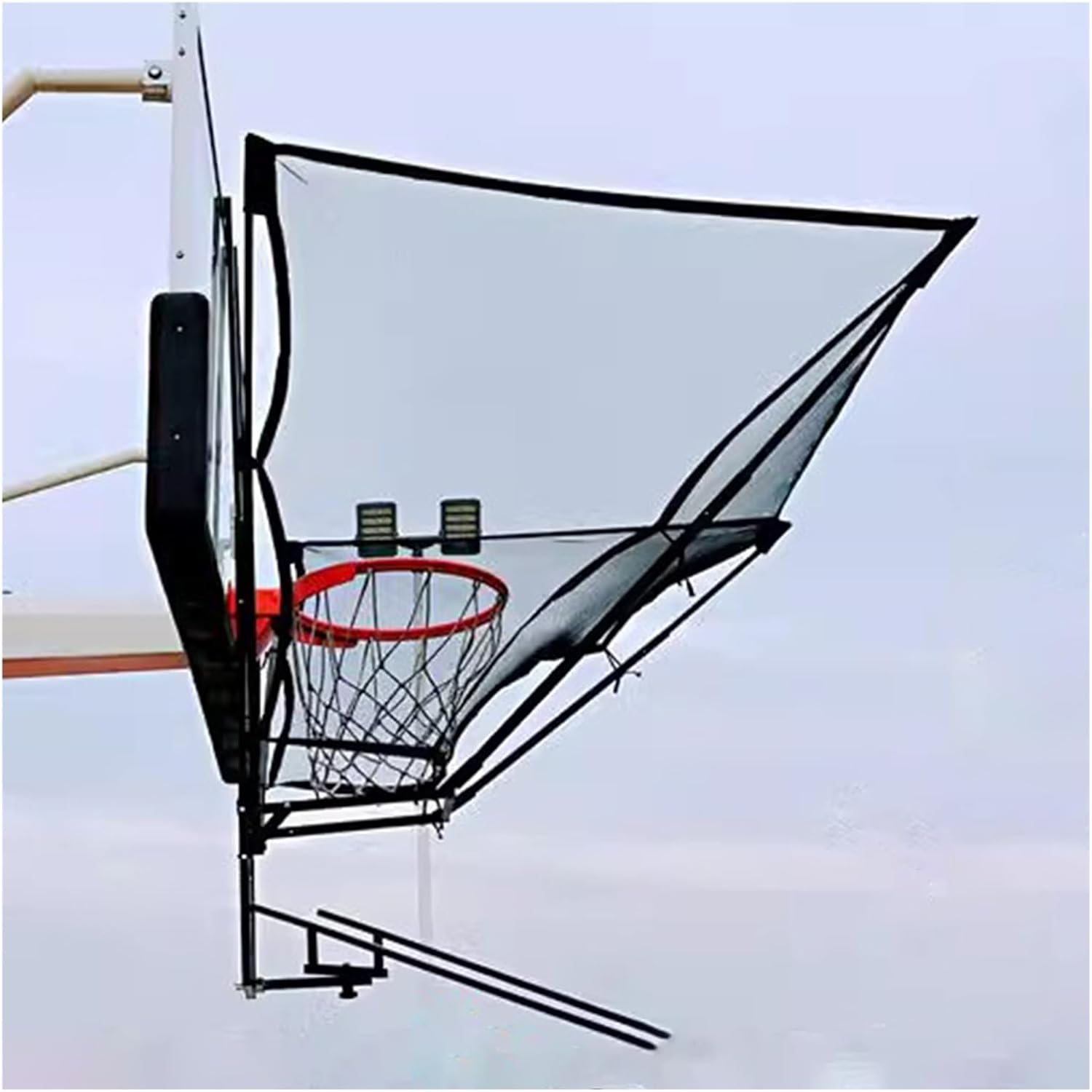 Shot Basketball Returner Rebounder Portable Shooting Machine for Indoor Outdoor Return Attachment with Rotating Chute with Storage Bag