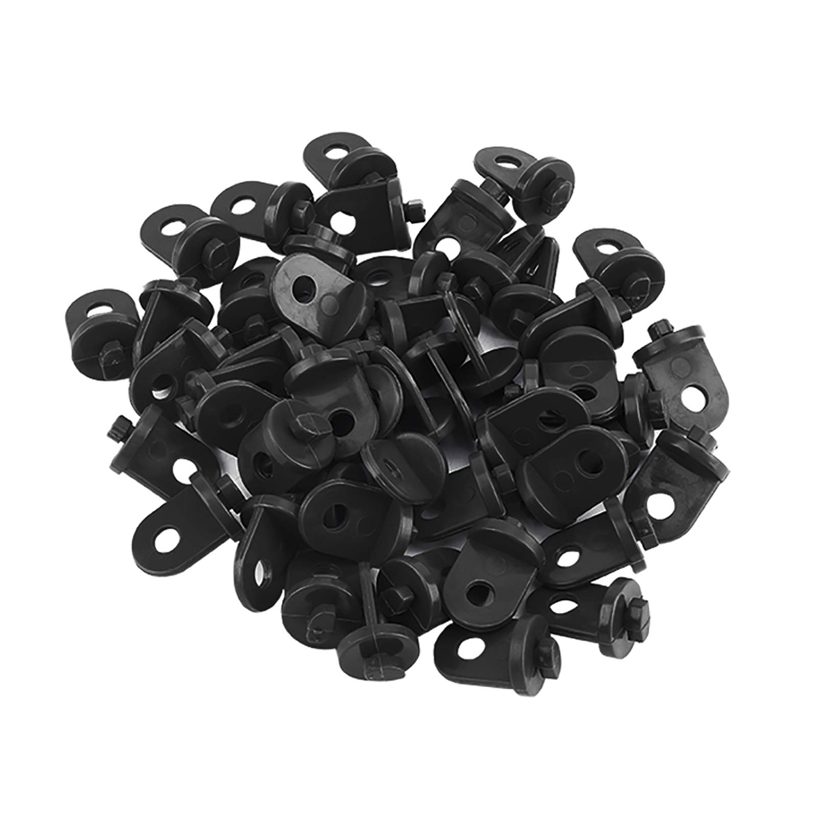 Plant Support Clips, Sturdy Black Plastic Greenhouse Hanging Hooks for Vine Crops Pots Baskets Gardening Accessories 3x2cm 50pcs