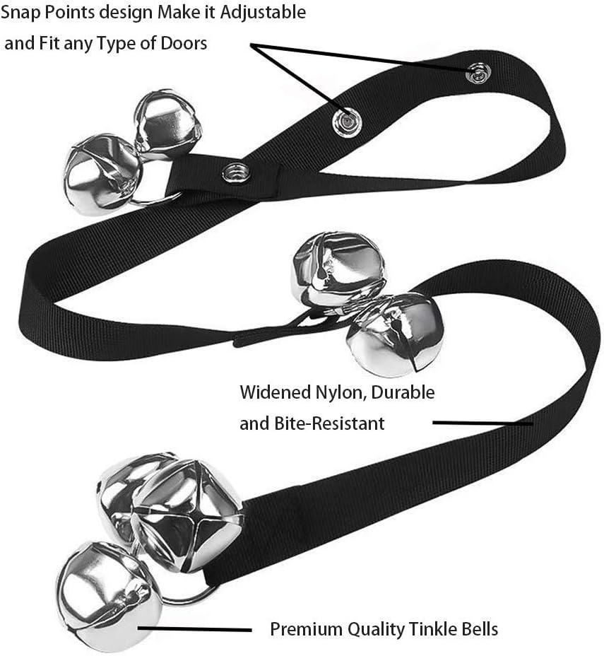 LVYOUIF Dog Doorbells Puppy Bells for Dog Training and Housebreaking Your Doggy Premium Quality - 7 Extra Large Loud 1.4 DoorBells Adjustable Length : Pet Supplies