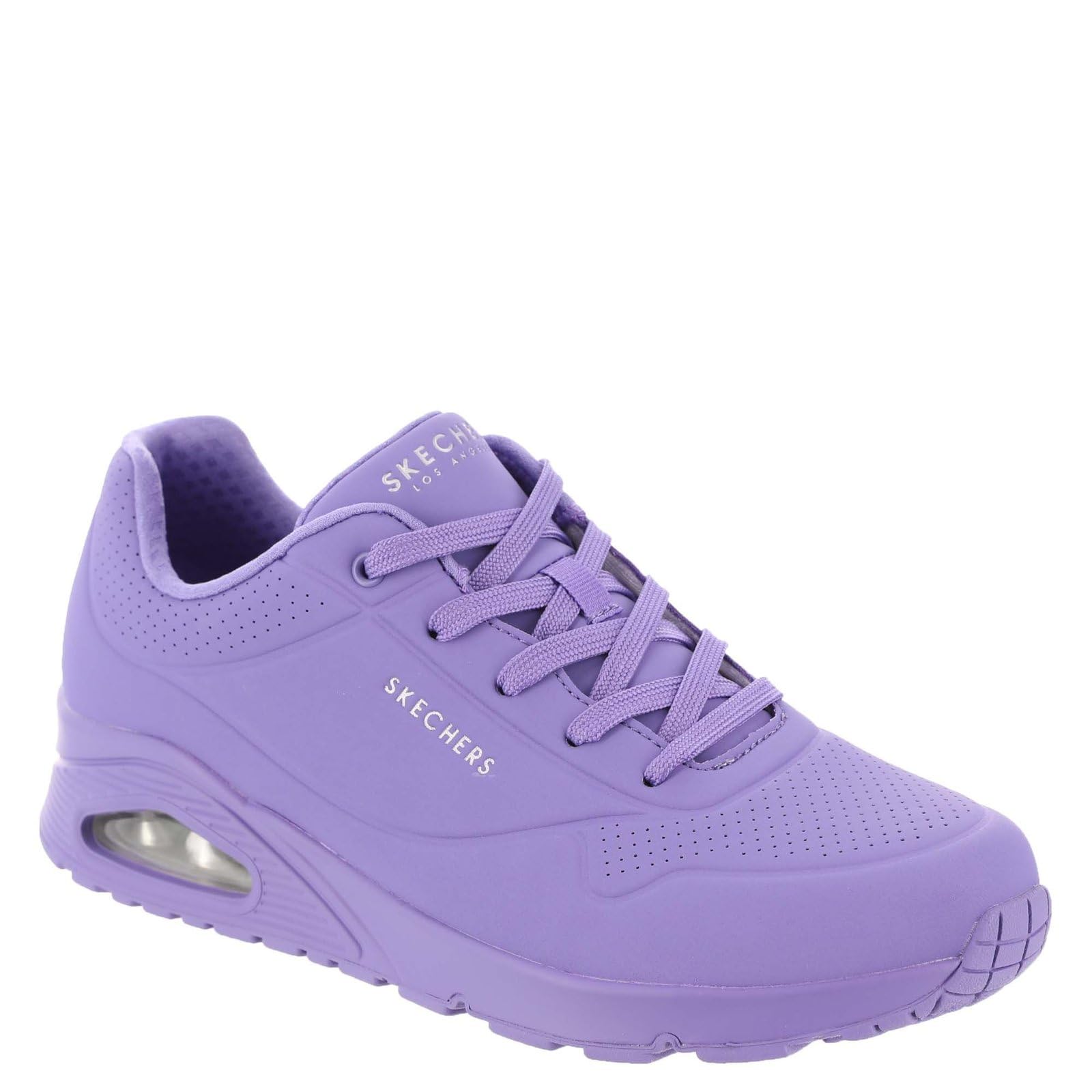 Skechers Women's Uno Stand On Air Trainers, Lilac Durabuck/ Mesh, 4.5 UK