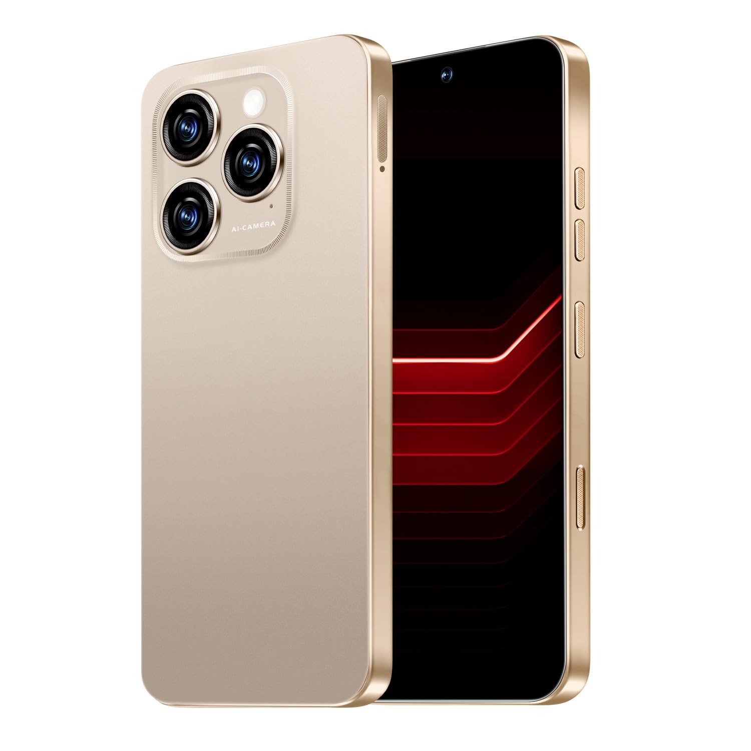16 ProMa x Smartphone Unlocked Cell Phone, 6.99“ HD Screen 5G Phone, 8+256GB phone unlocked, 7000mAh, 68+108MP Zoom Camera, Fingerprint Button Unlock-and take photos,Dual SIM (Desert titanium)