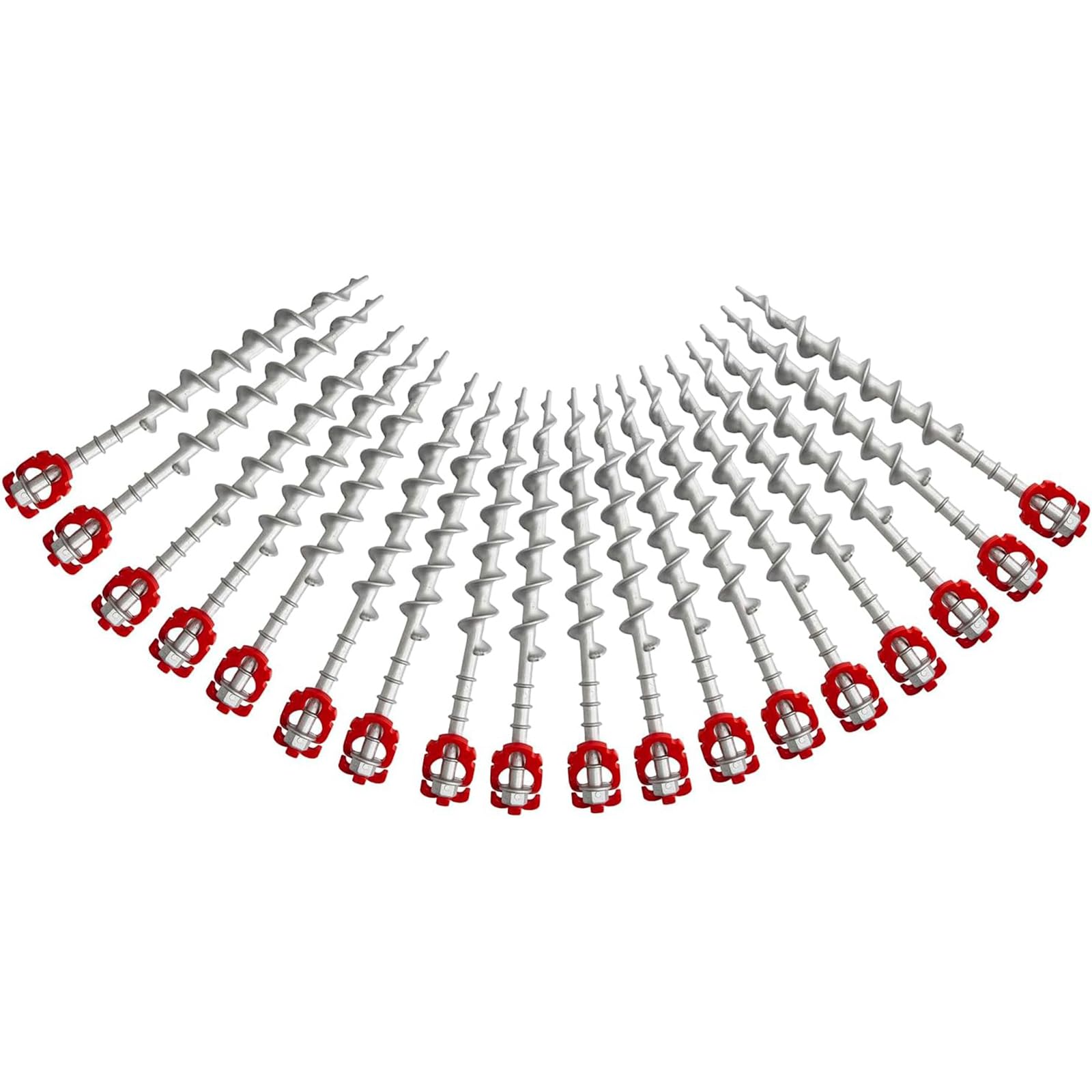 GarfatolRv 12 Inch Aluminum Ground Anchors, 18-Pack Screw Stakes