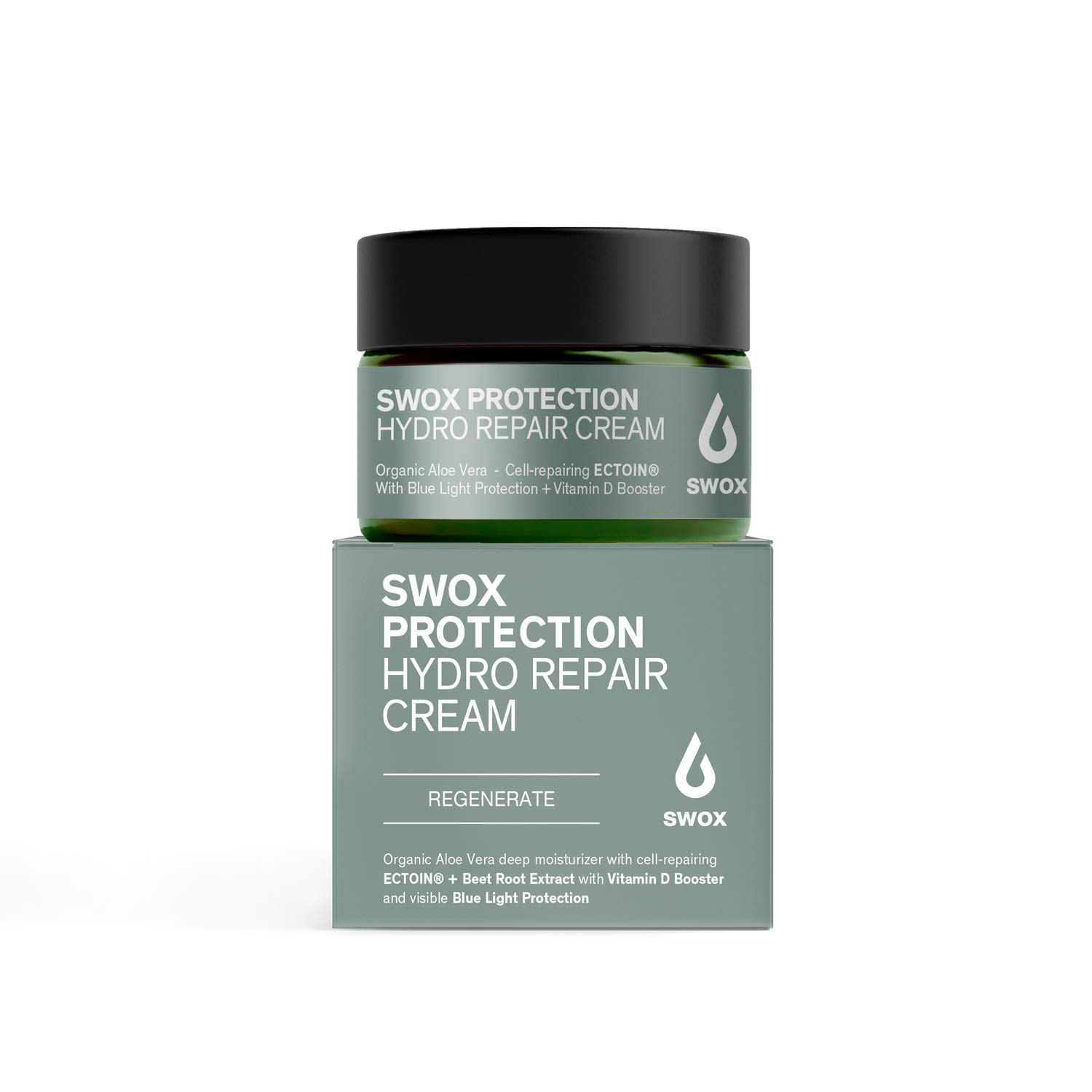 SWOX After Sun Repair Cream mit Bio Aloe Vera - Feuchtigkeitsspendende Tagescreme und Regeneration für gestresste Haut - Reisegröße 50ml