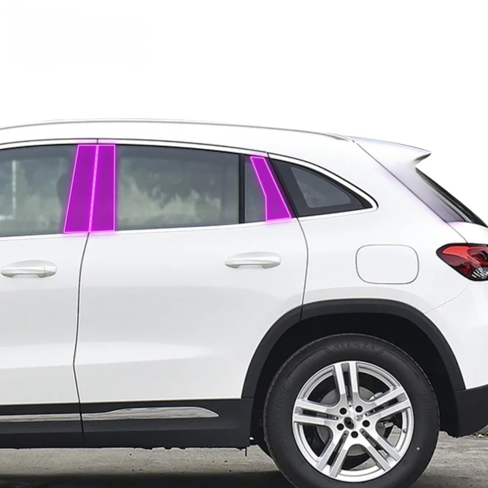 Pellicola protettiva per carrozzeria auto B C per finestra con membrana anti-graffio TPU PPF, per Benz GLA X156 AMG 2020-2023 (trasparente)