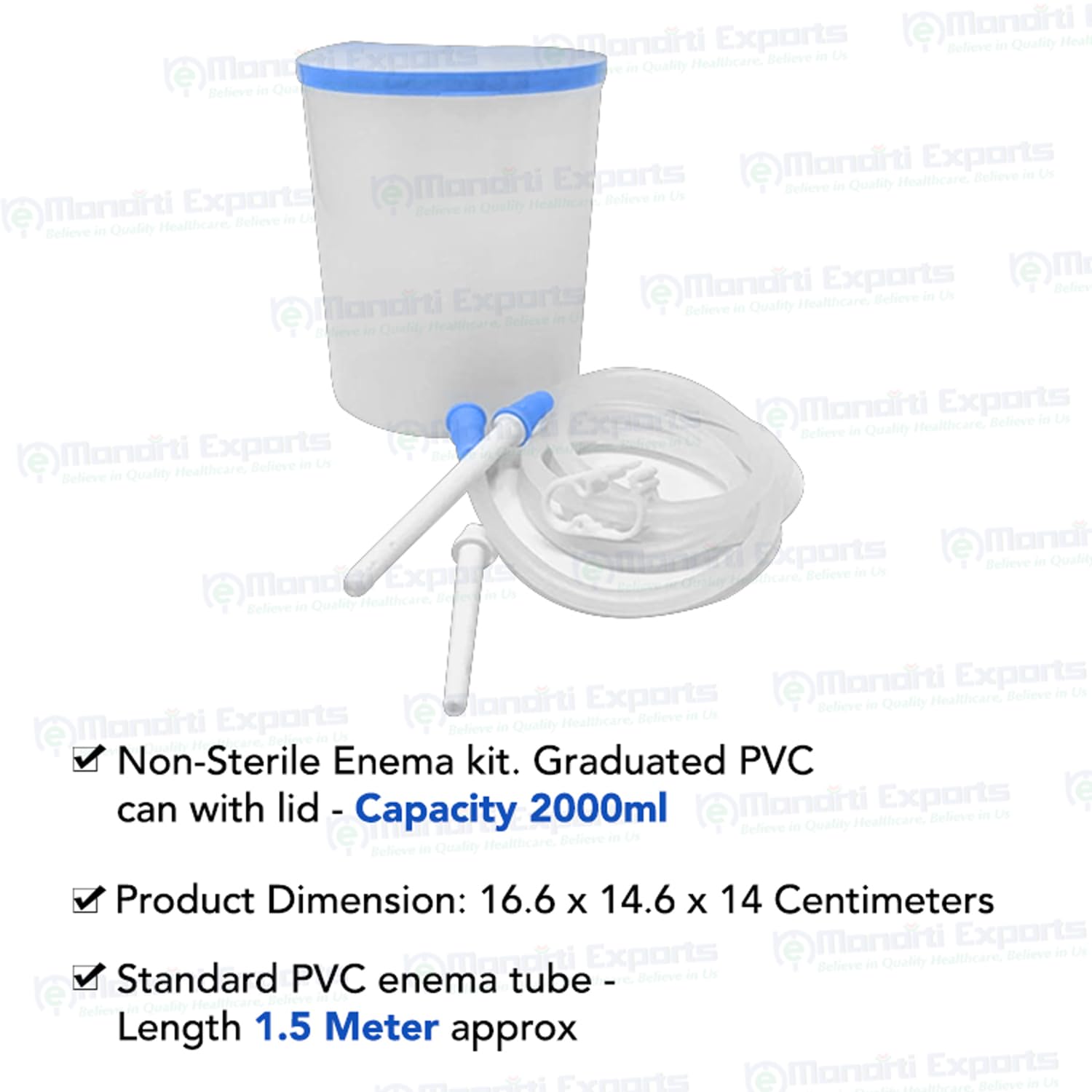 Mowell Enema PVC can/kit with user manual for home use with 2 liters/2000 ml Mowell Enema PVC can/kit with user manual for home use with 2 liters/2000 ml