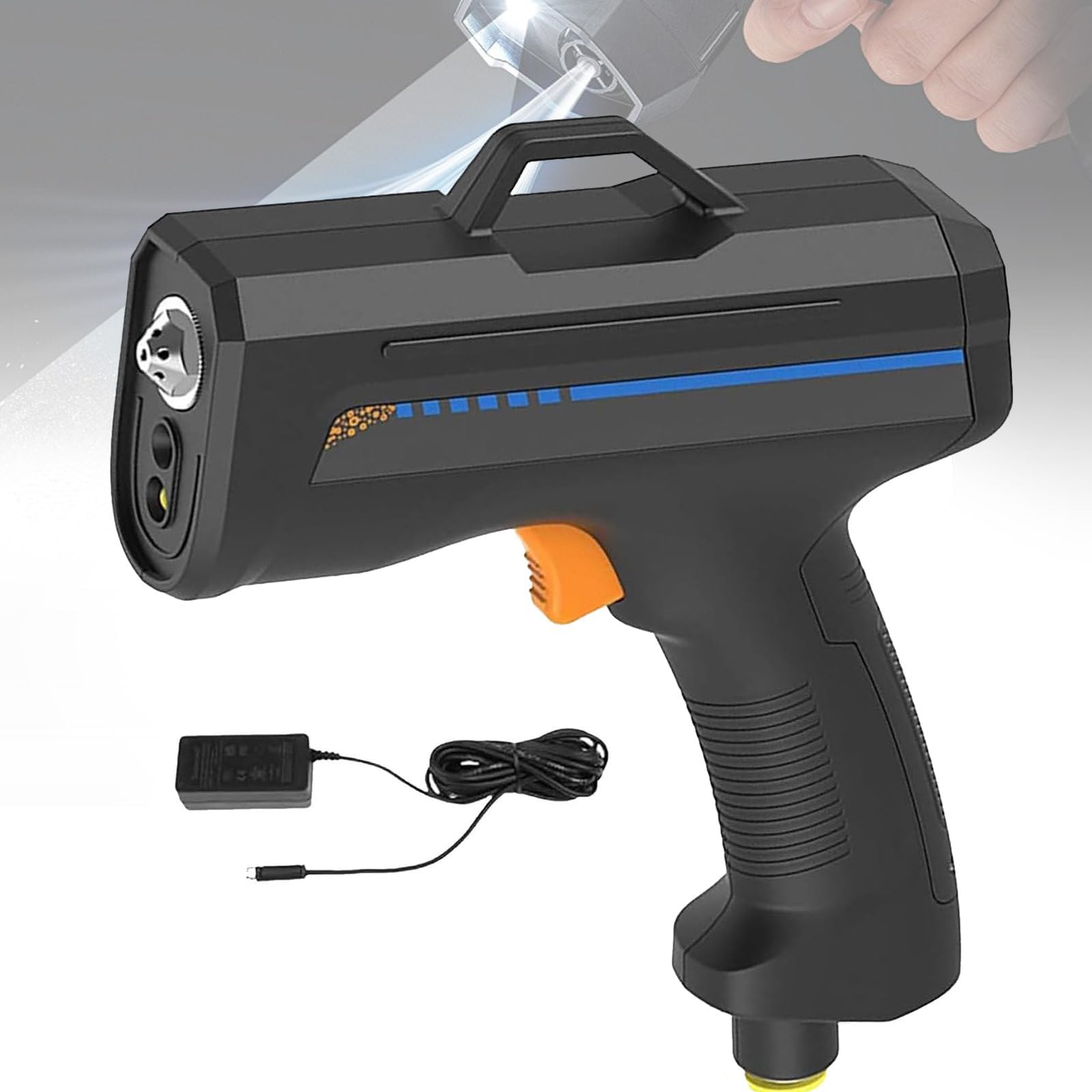 Anti Static Ionizing Air Gun, Static Eliminator Ion Balance, with Dust Detection Light, Effective and Safe Anti-Static Solutions, for Industrial Static Removal, Electronic Repair Economy