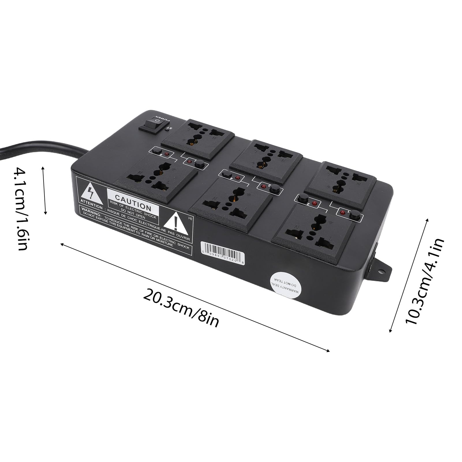 Controlador Secuenciador de Potencia de Metal, Salida, Indicador LED, Toma de 6 Canales, Gestión de Energía para Compatibilidad de Dispositivos