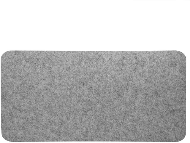 68x33cm Felts Table Mouse Pad, Dust-proof Anti-static Anti-scratch Insulation Environmental Foldable Office Desk Gaming Mouse Mat(Light Gray)
