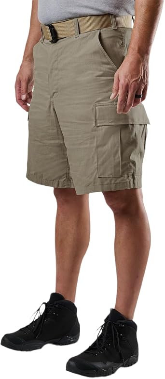 Tru-Spec Mens Utility Cargo Shorts 100% Cotton Rip-Stop BDU Style with Adjustable Waist