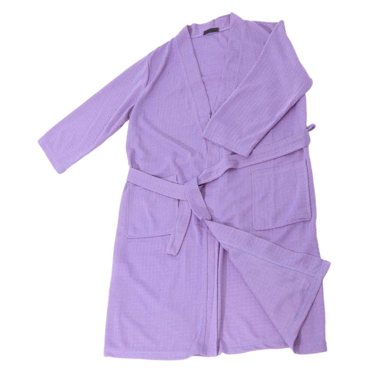 Bademantel Morgenmantel Bademäntel Nachthemd Duschen Spa-Kleid Waffelmantel Nachthemd Nachtwäsche Duschmantel Robe Kleid Langes Gewand Duschmäntel Waffelstoff Blue