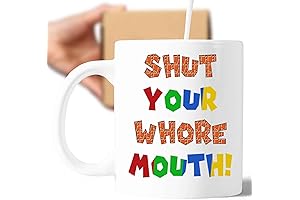 Miss Mouth's Ceramic Coffee Mug: A Humorous Gift for Office Merriment