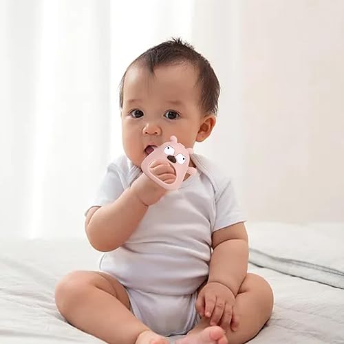 Miniatura 8 de Juguetes de dentición para bebés de 0 a 6 a 12 meses, mordedor para bebés que nunca se caen para aliviar la dentición, manoplas de mano de silicona