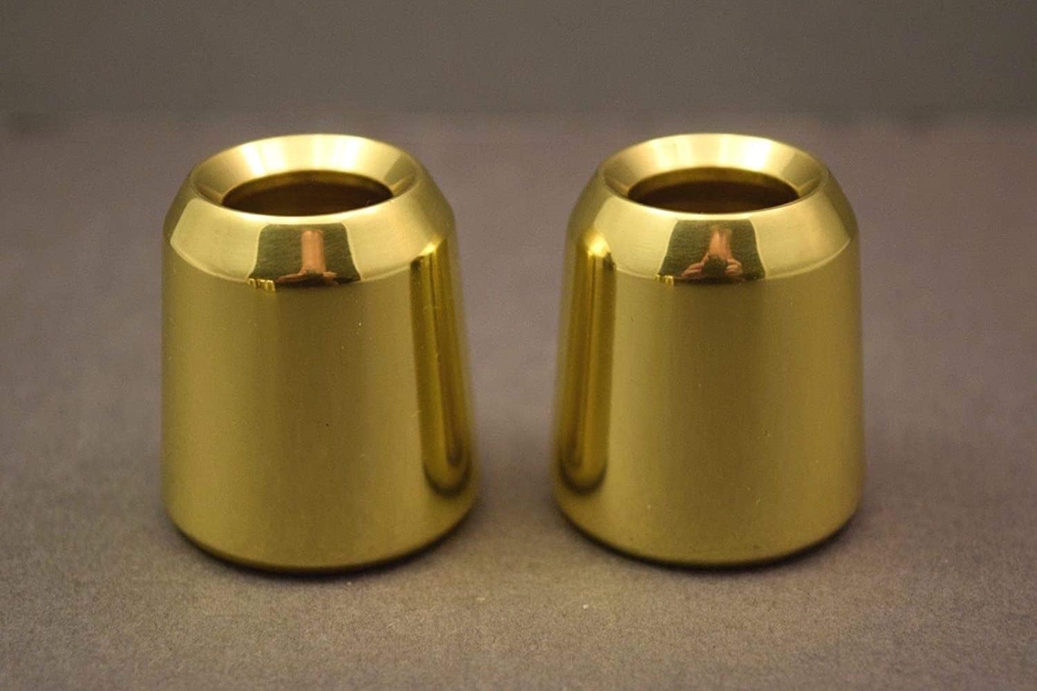 Set of 2 Solid Brass Candle Followers, Candle Toppers for 1" Diameter Candles (2 Pieces)