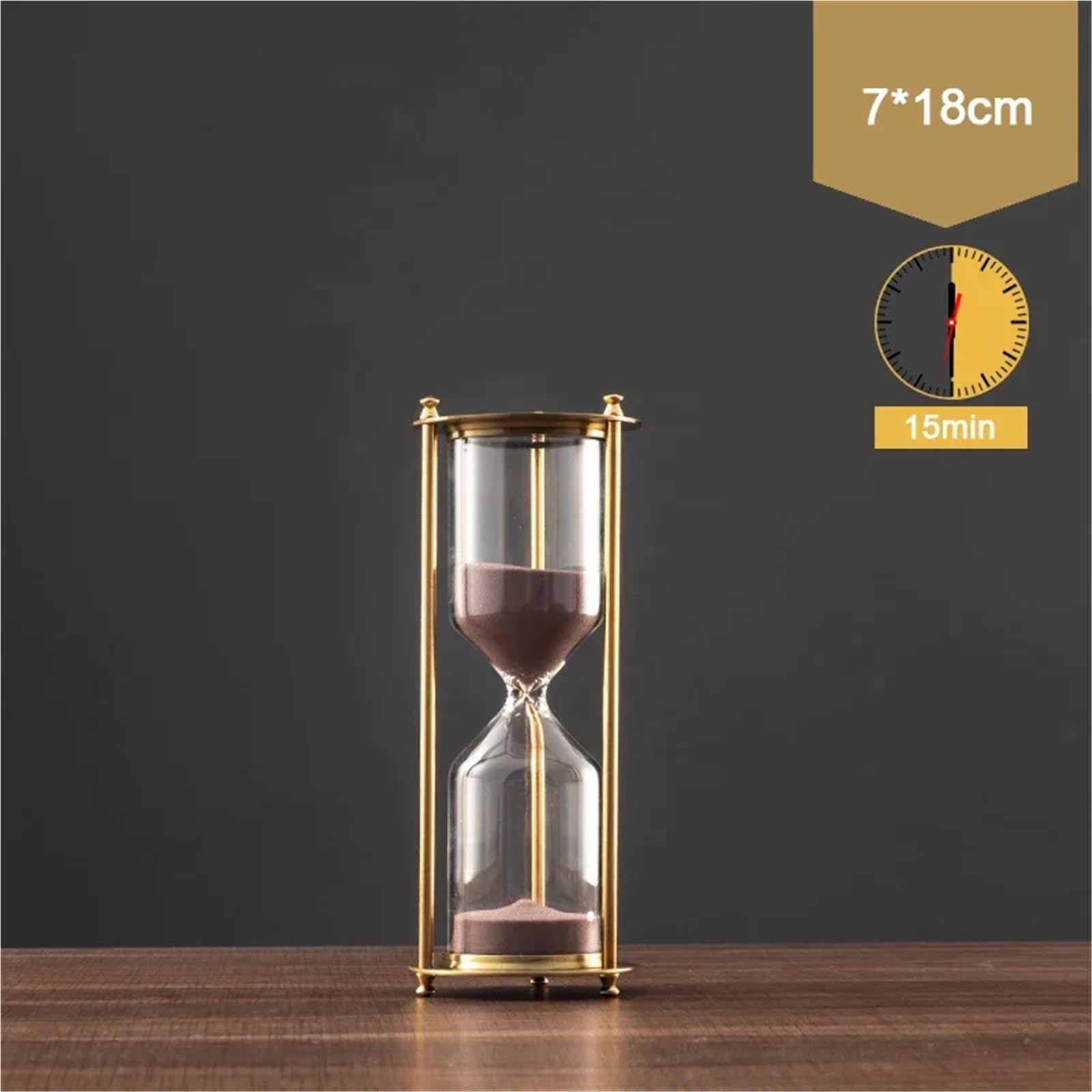 Reloj de Arena Creativo de Metal Estilo Retro para Oficina, estantería, Estudio, Adornos, Reloj Decorativo para habitación