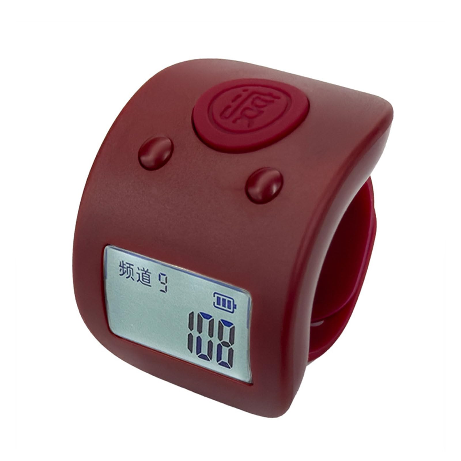 Alloneslife Red Rechargeable 9-Track Counting Device Featuring Bright Screen & Easy Carry Box For Multiple Tasks Rechargeable Hand Count Counter