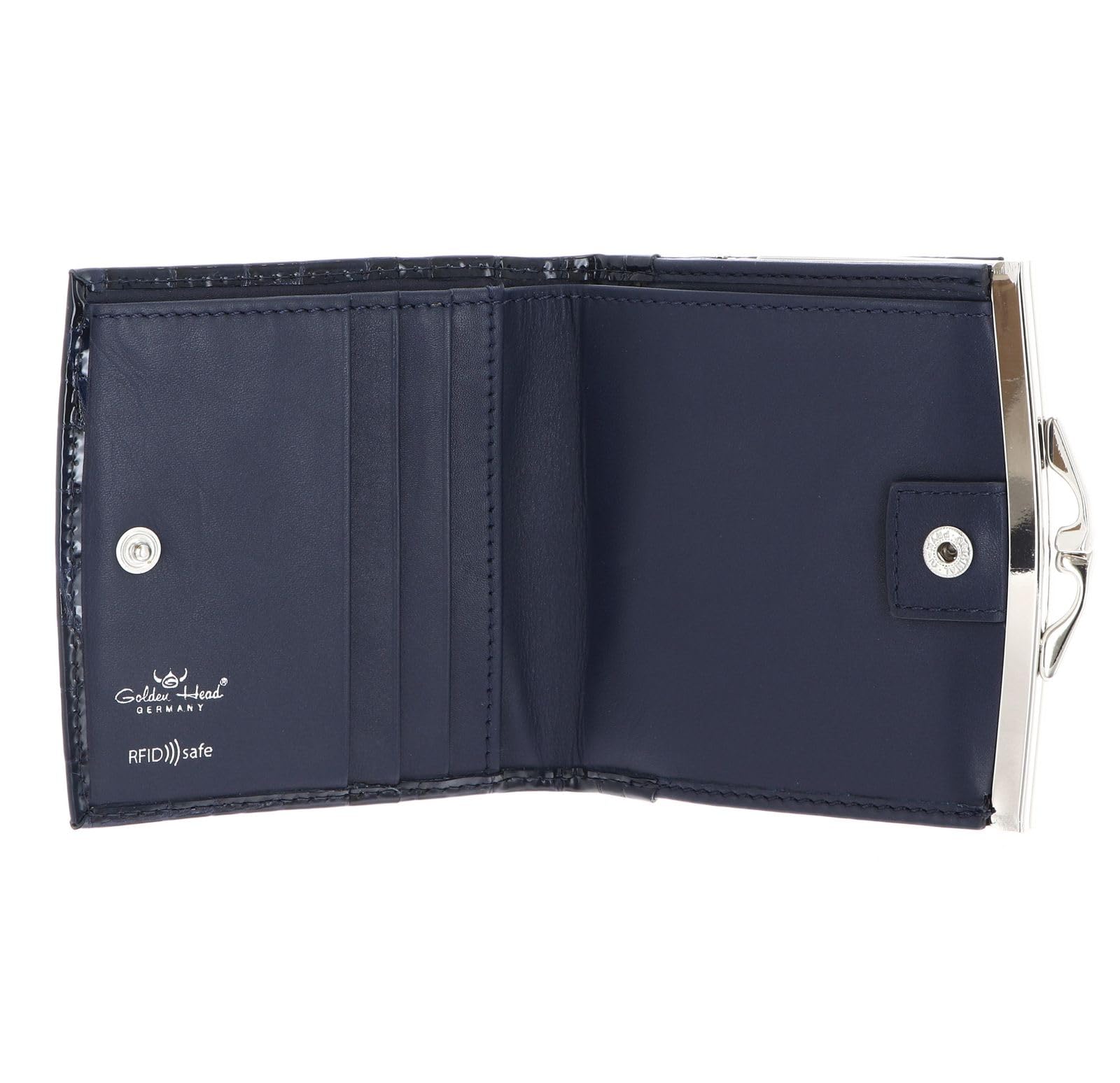 Golden Head Cuero Monedero Cayenne RFID Protect Bügelbörse 2049 Nachtblau Azul Marino