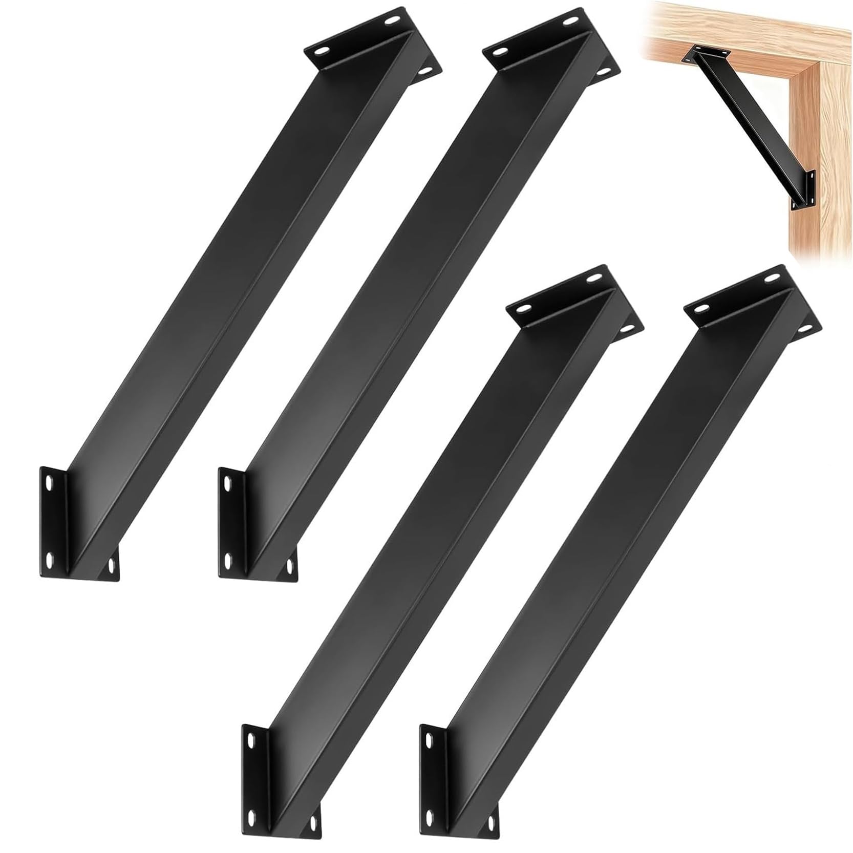 LQSYBHD 45 Degree Angle Support Brackets Heavy Duty Corner Brace Support Pergola Accessory for Wooden Structures Support for Gazebos Treehouses Cabins and Patios DIY Kit(Size:4pcs)