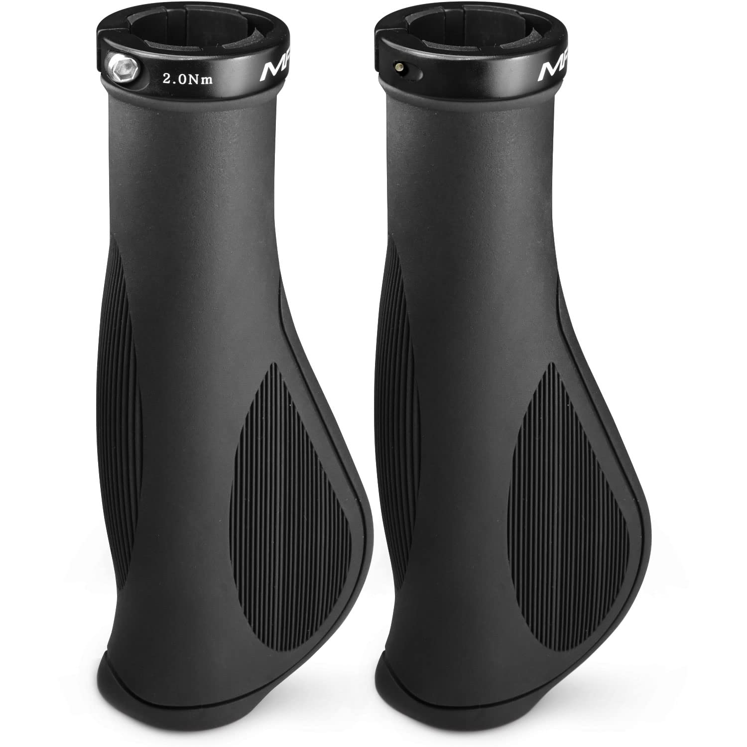MARQUEErgo Bike Handlebar Grips – Non-Slip Bike Handle Grip with Ergonomic Comfort Design for Bicycle Flat Handle Bar – Fit Mountain Bikes, E-Bikes, Hybrid, City Commuters and Scooter