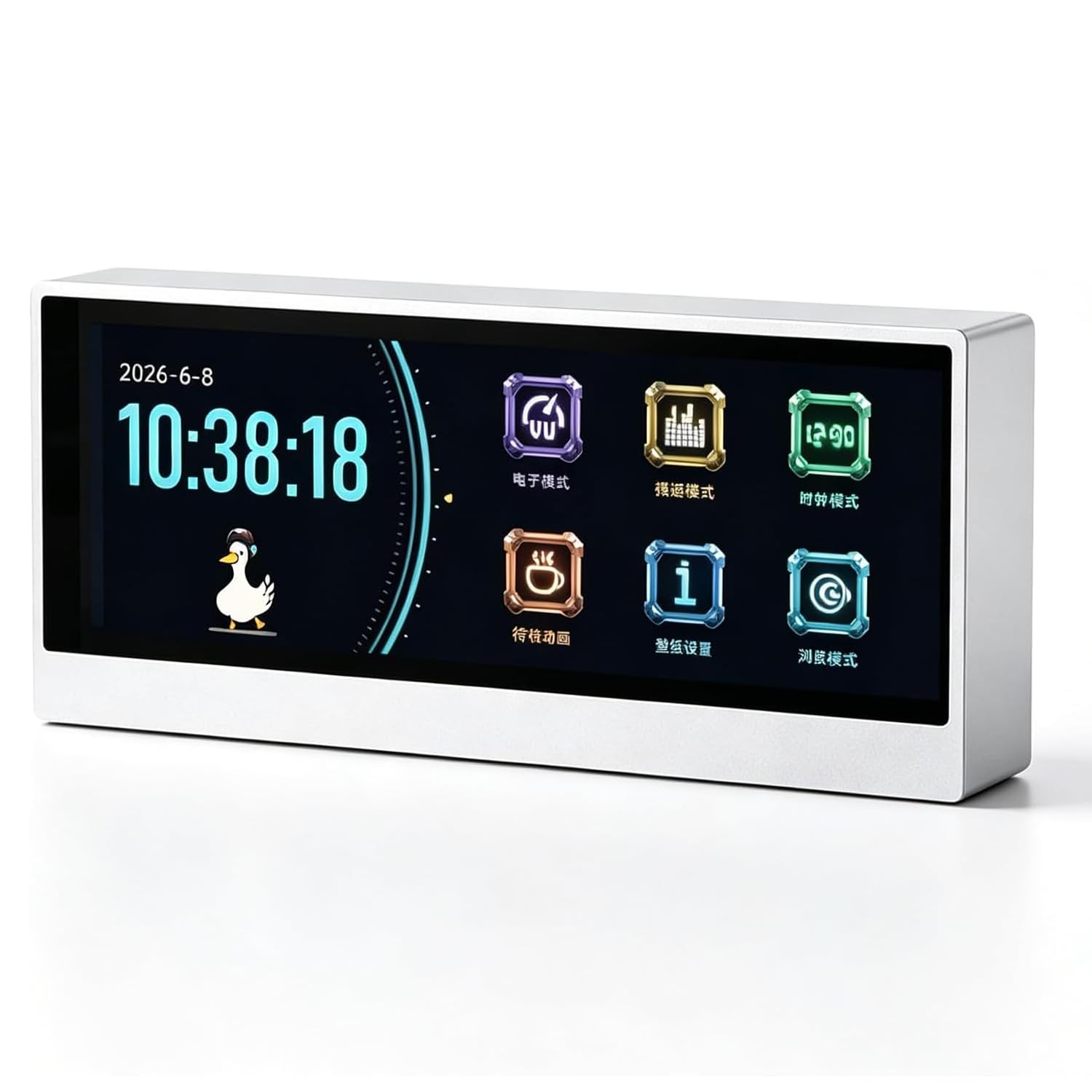 Analizador De Espectro De Audio Con Pantalla Táctil, Visualización Del Espectro Musical, Brillo Ajustable, Reloj De Escritorio Multimodo, Con Entrada Auxiliar Y De Micrófono, Para Alta Fidelidad