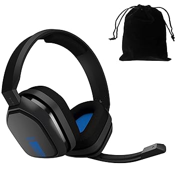 ASTRO Gaming A10 Headset for Xbox One/Nintendo Switch / PS4 / PC and Mac - Wired 3.5mm and Boom Mic w/Velvet Pouch Bag - Bulk Packaging - (Blue/Black)