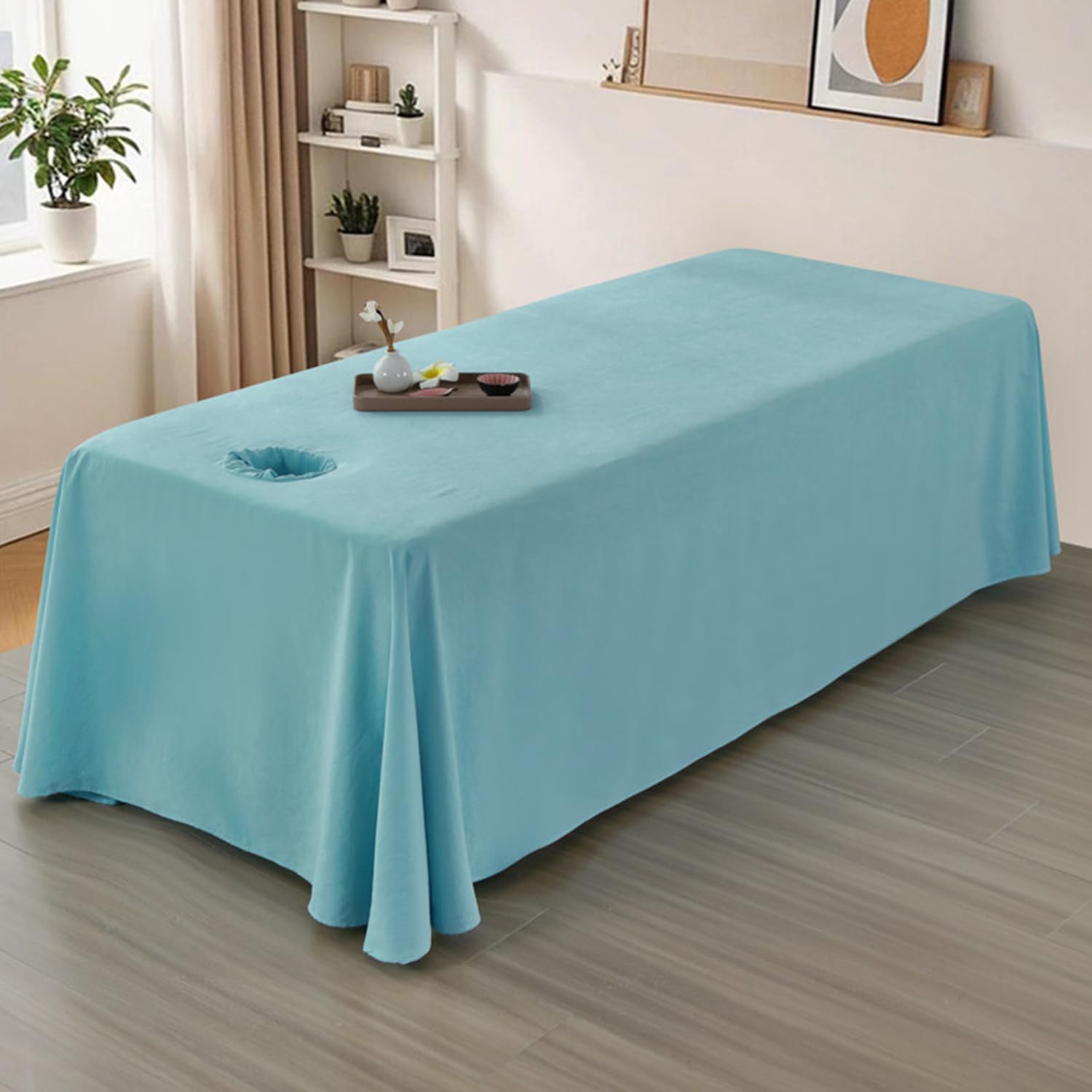LDLCYCN Spa Bed Skirt With/Without Hole Massage Table Bed Sheet for Beauty Salon
