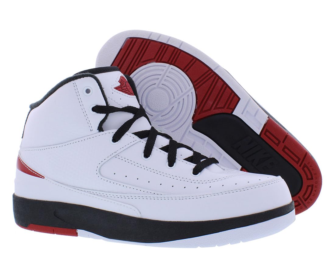 Jordan 2 Retro (Little Kid) White/Varsity Red/Black 1 Little Kid M