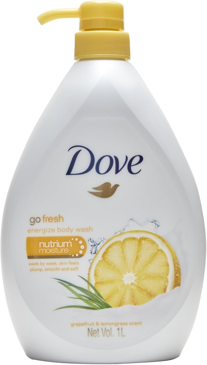 Dove Go Fresh Energize Body Wash, aroma a pomelo y hierba de limón, 33,8 onzas (1 litro) versión internacional