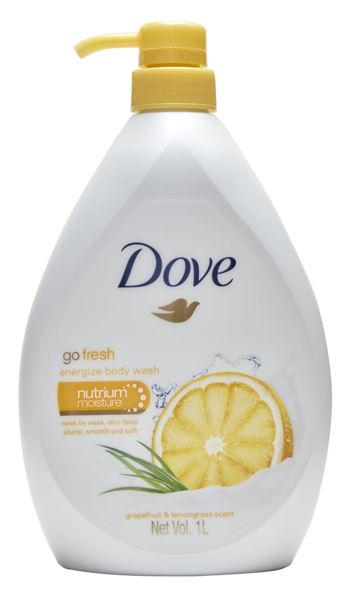 Dove Go Fresh Energize Body Wash, Grapefruit and Lemongrass Scent, 33.8