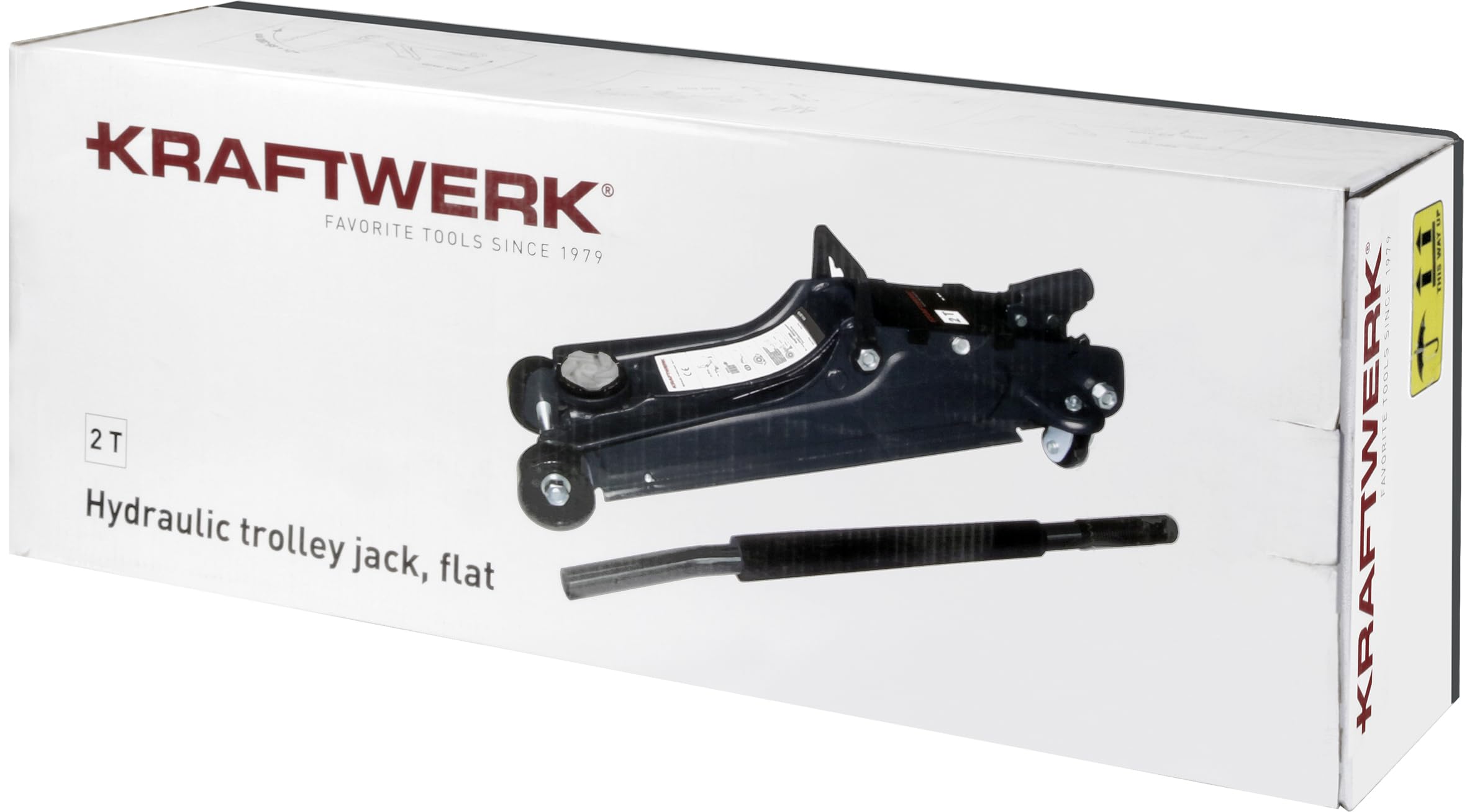 KRAFTWERK Rangierwagenheber 2t - Hydraulischer Wagenheber 85-380mm Hubhöhe TÜV/GS Geprüft