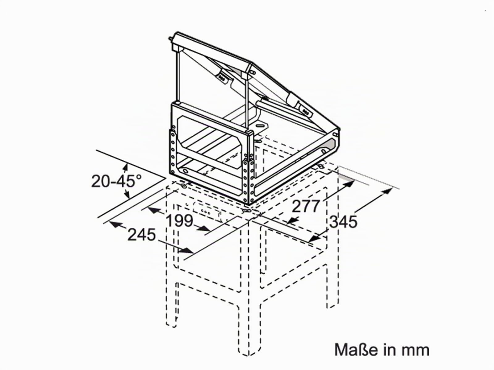 Bosch DHZ1231 Zubehör für Dunstabzüge, Adapter für Dachschrägen links- rechts, Made in Germany
